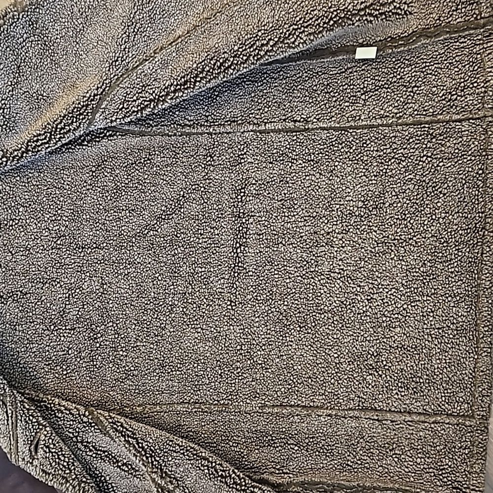 LL Bean Women’s Faux Suede Button Up barn penny lane rustic Coat medium - Picture 9 of 11